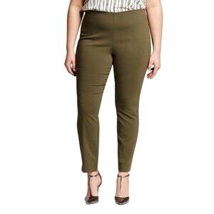 Who What Wear Pants Size 16 Cropped Flat Front Olive Green Work Business Casual